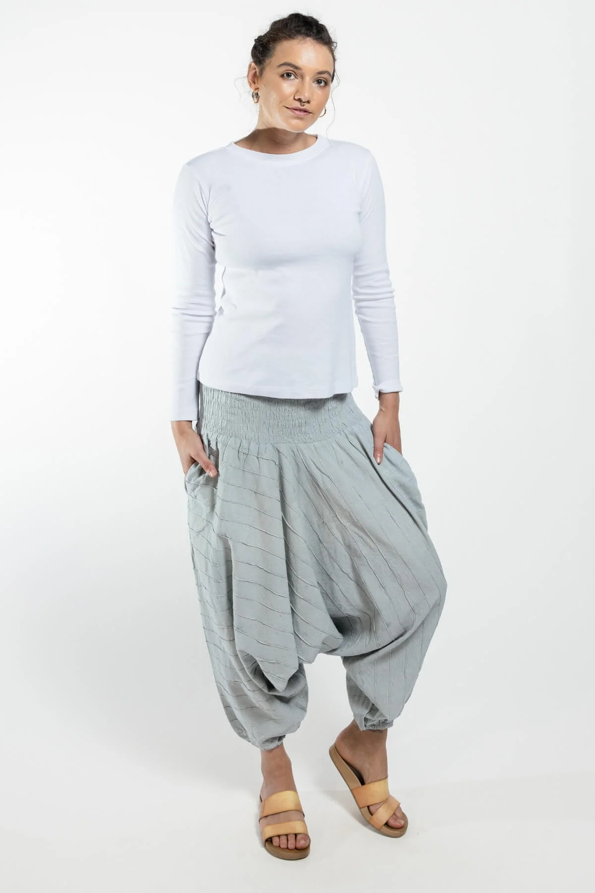 Low Crotch Pants - Pintuck - Image 14