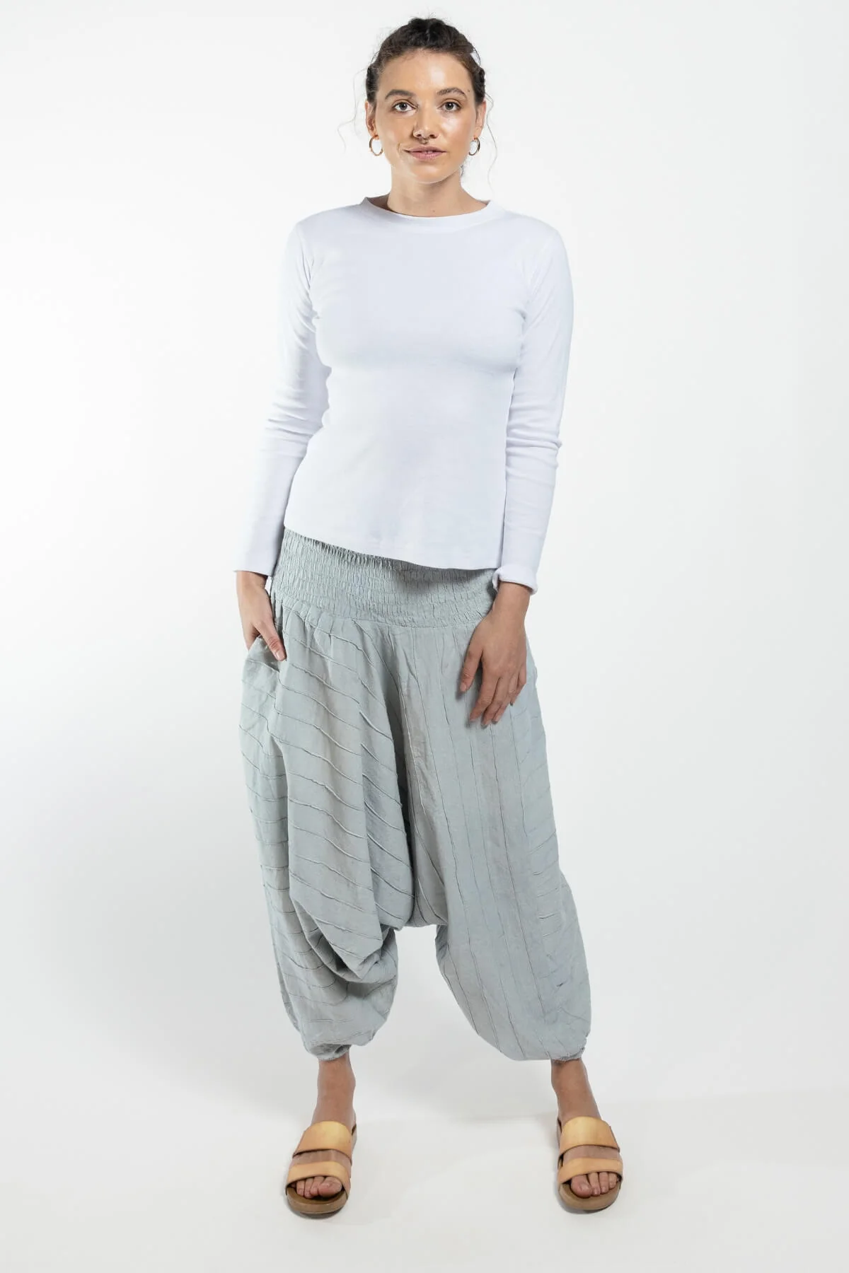 Low Crotch Pants - Pintuck - Image 17