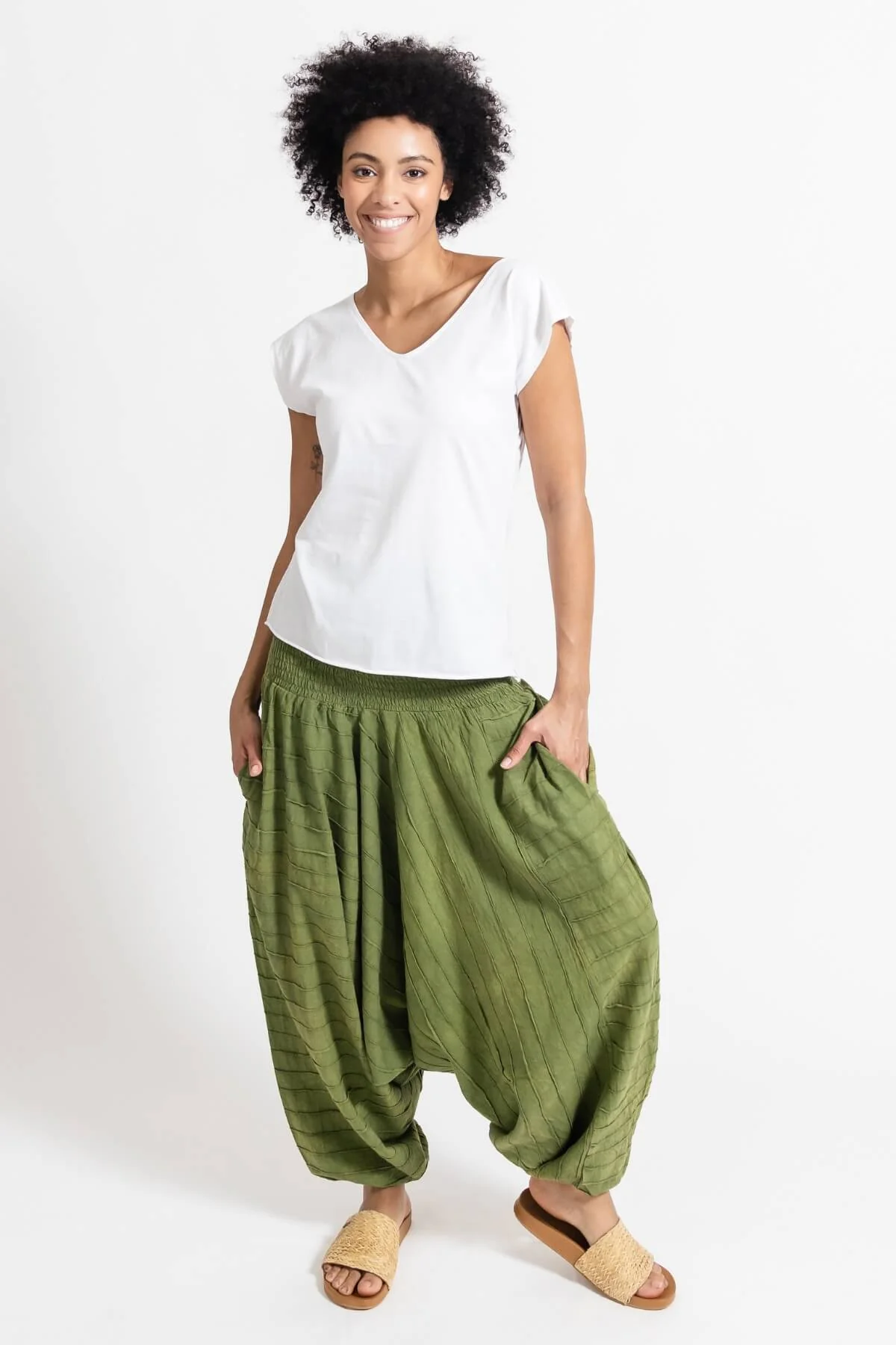 Low Crotch Pants - Pintuck - Image 3