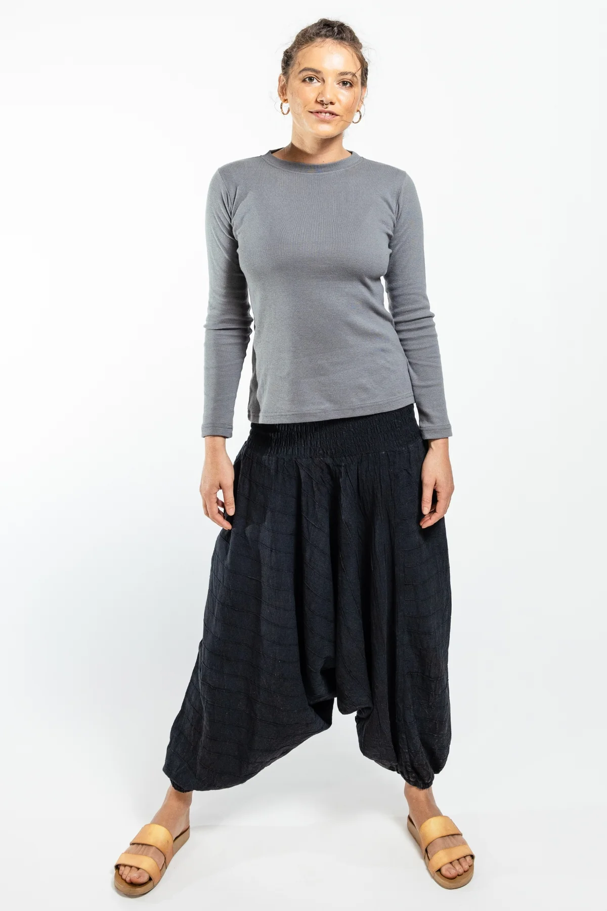Low Crotch Pants - Pintuck - Image 36
