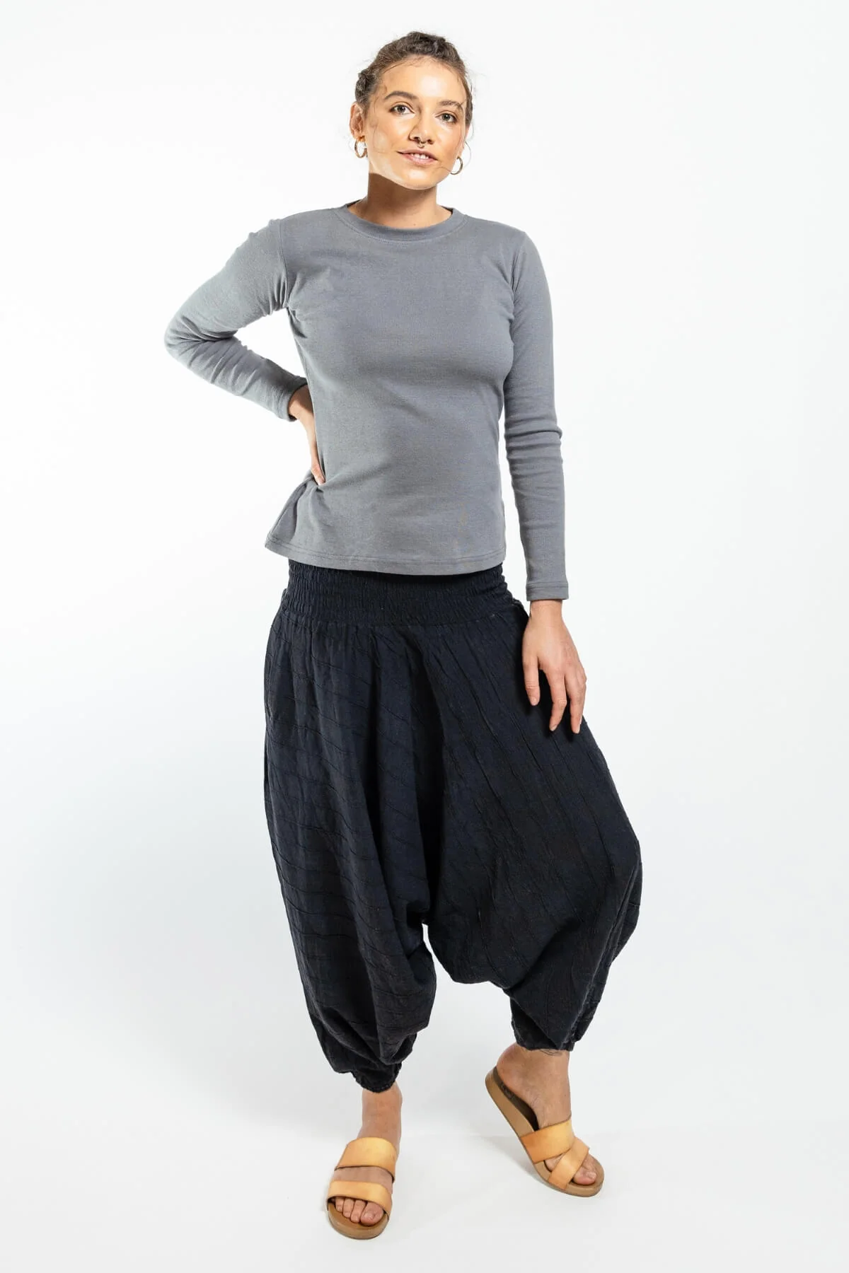 Low Crotch Pants - Pintuck - Image 38