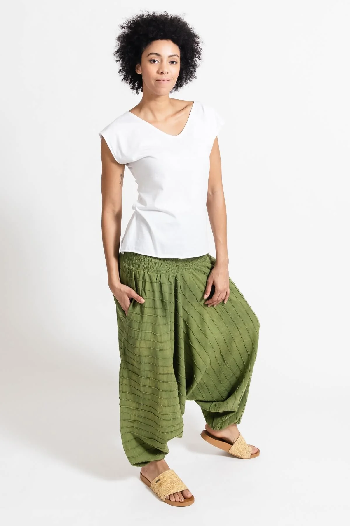 Low Crotch Pants - Pintuck - Image 6
