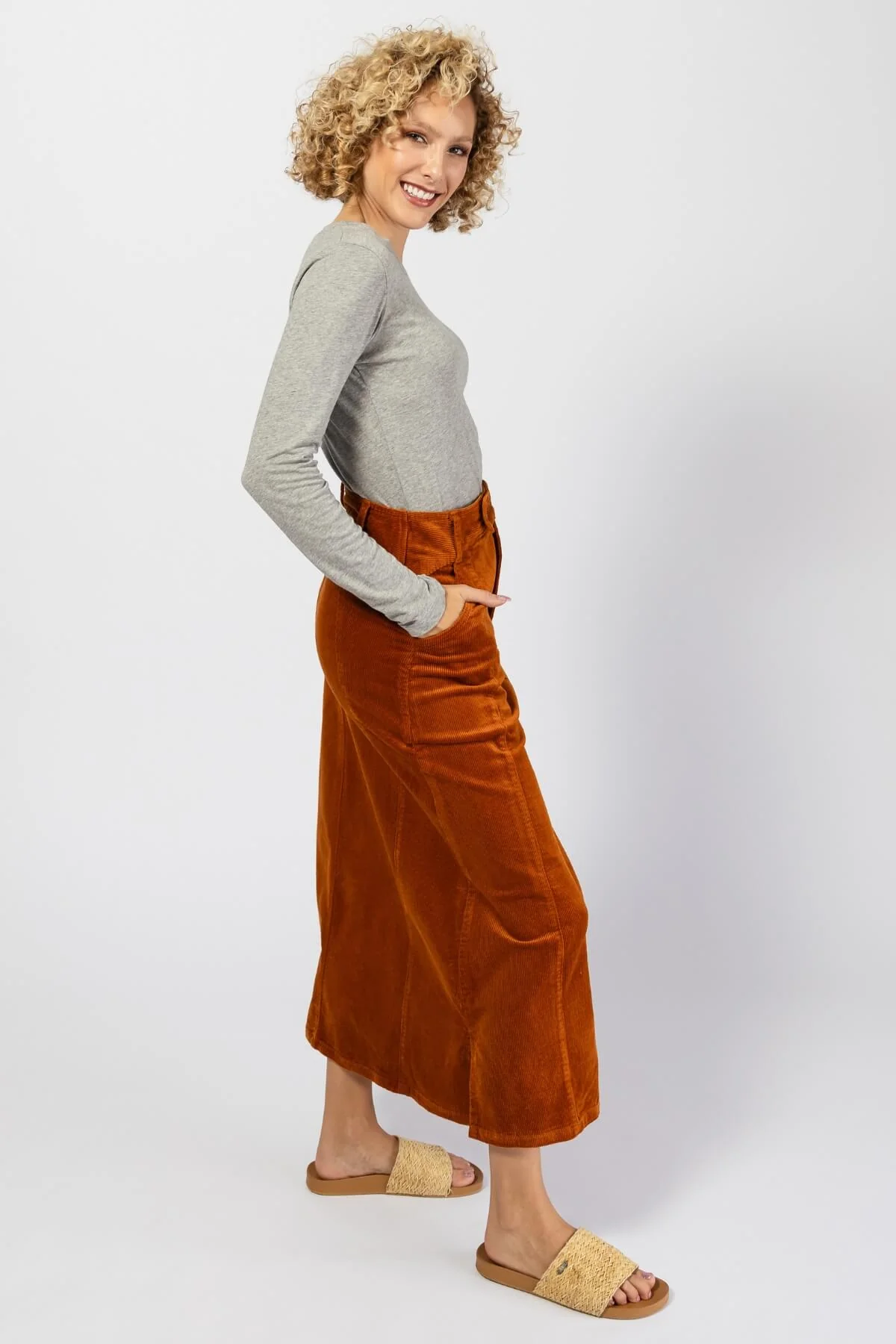 Corduroy Maxi Skirt - Image 23