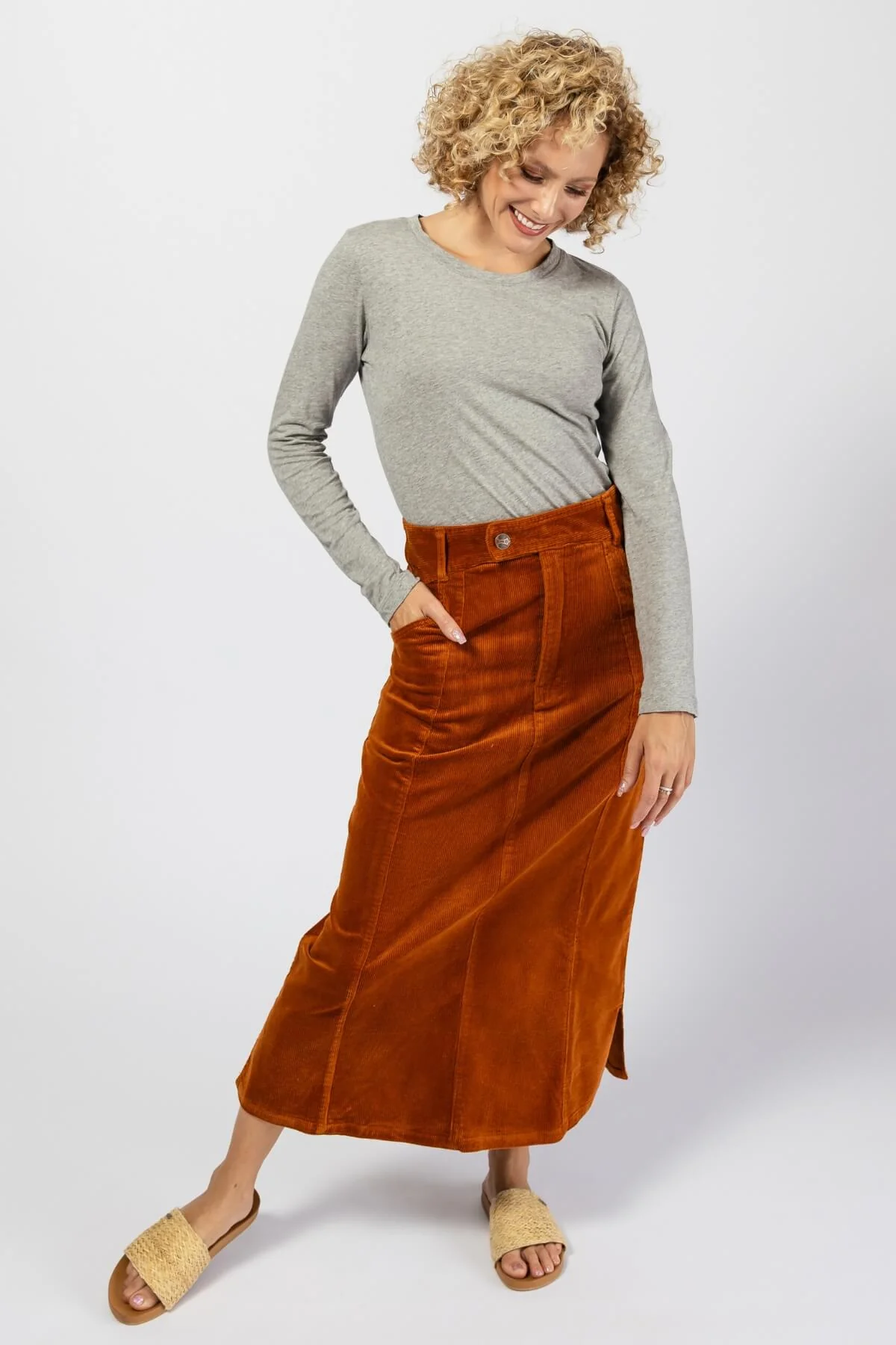 Corduroy Maxi Skirt - Image 26