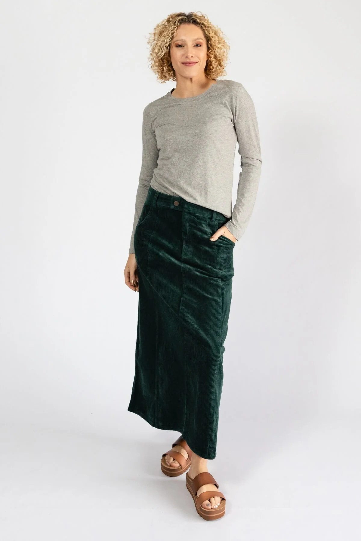 Corduroy Maxi Skirt - Image 31