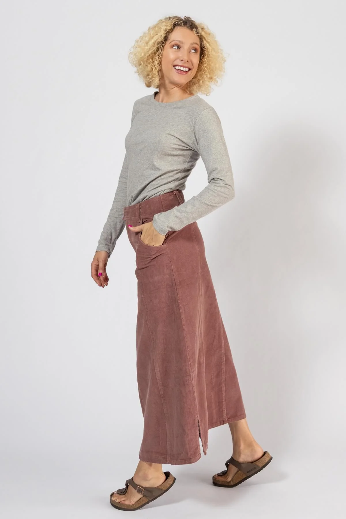 Corduroy Maxi Skirt - Image 40