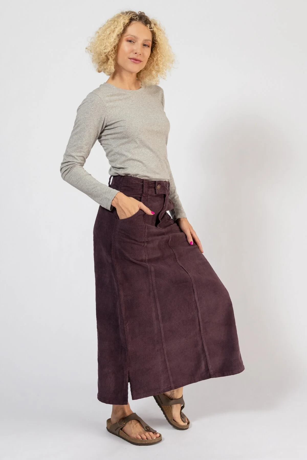 Corduroy Maxi Skirt - Image 45
