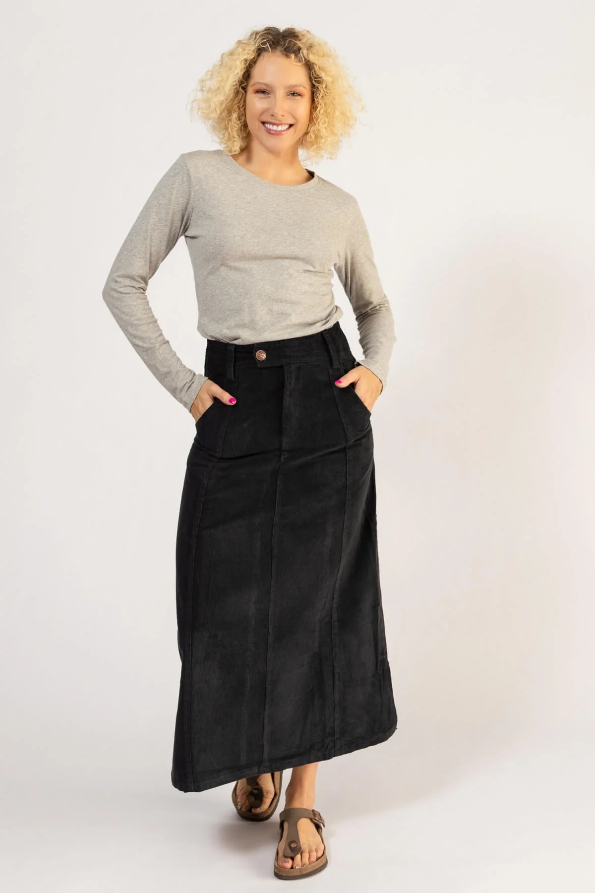 Corduroy Maxi Skirt - Image 49