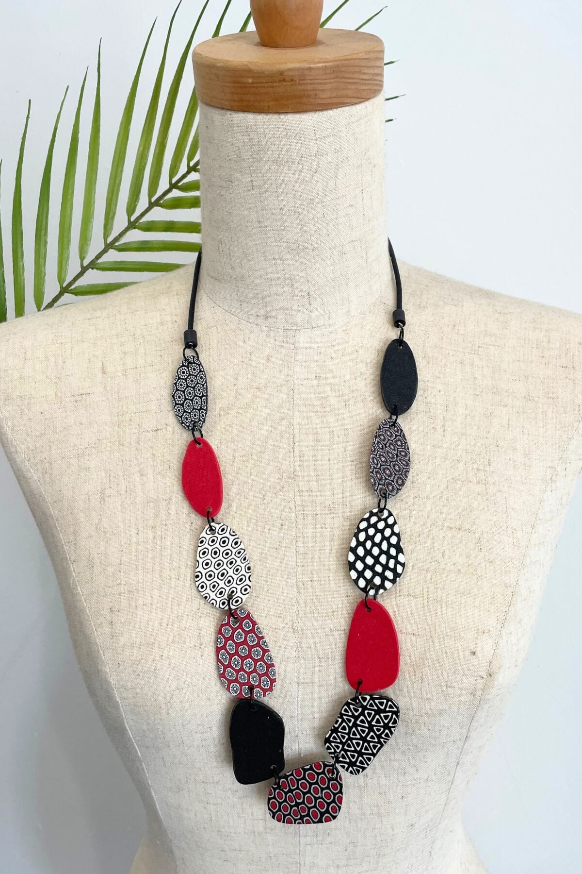 Disc Necklace - Red