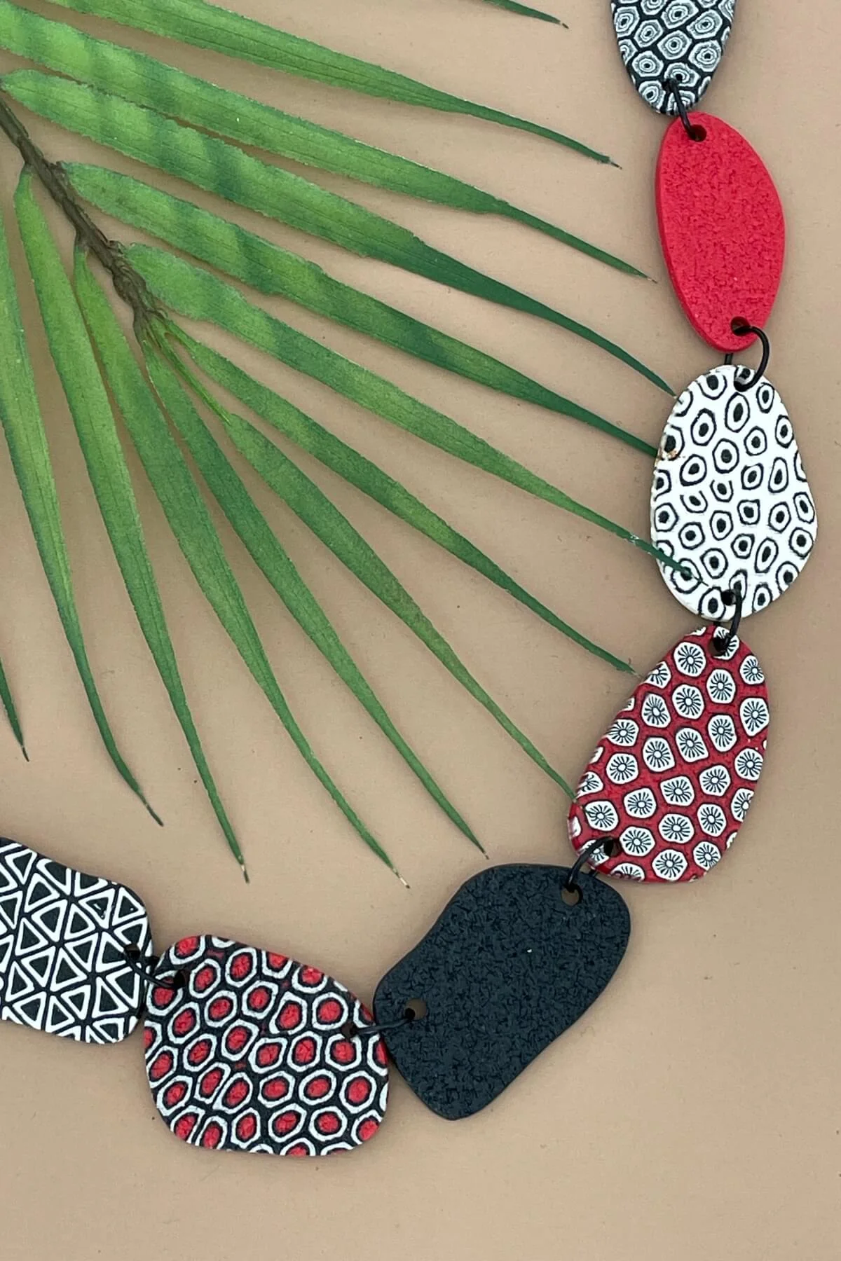 Disc Necklace - Red - Image 2