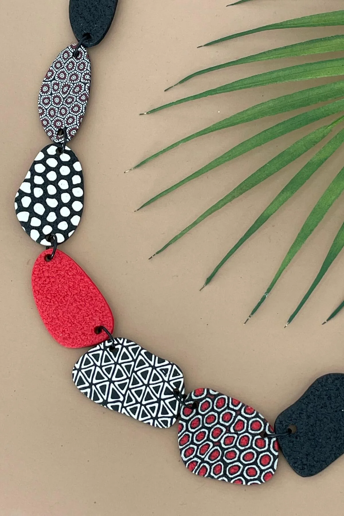 Disc Necklace - Red - Image 4