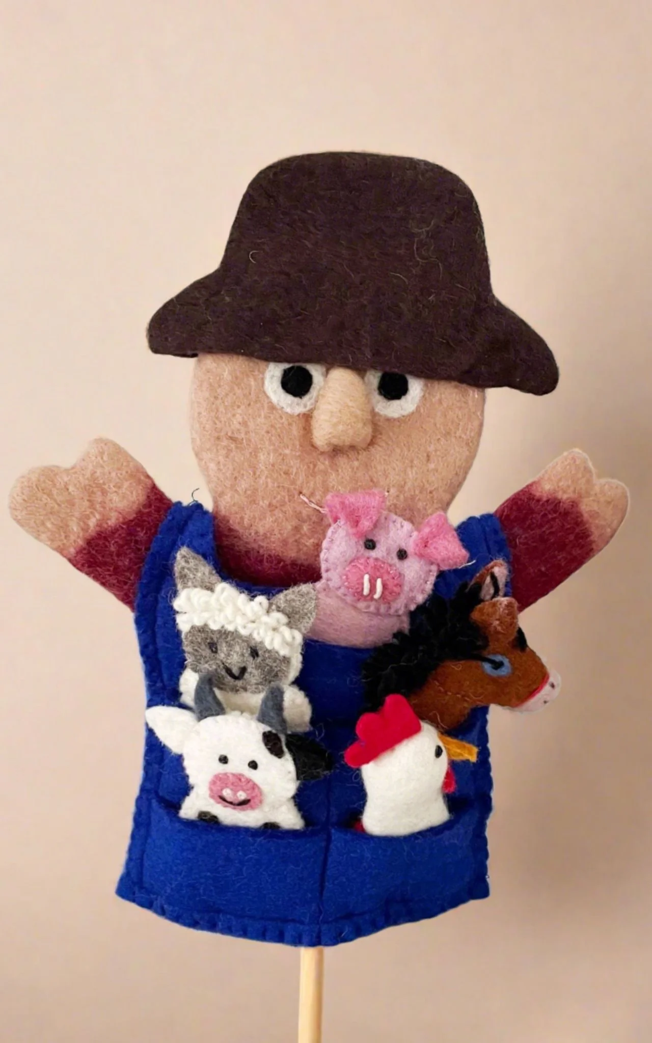 Felt Farmer Hand Puppet - Image 3