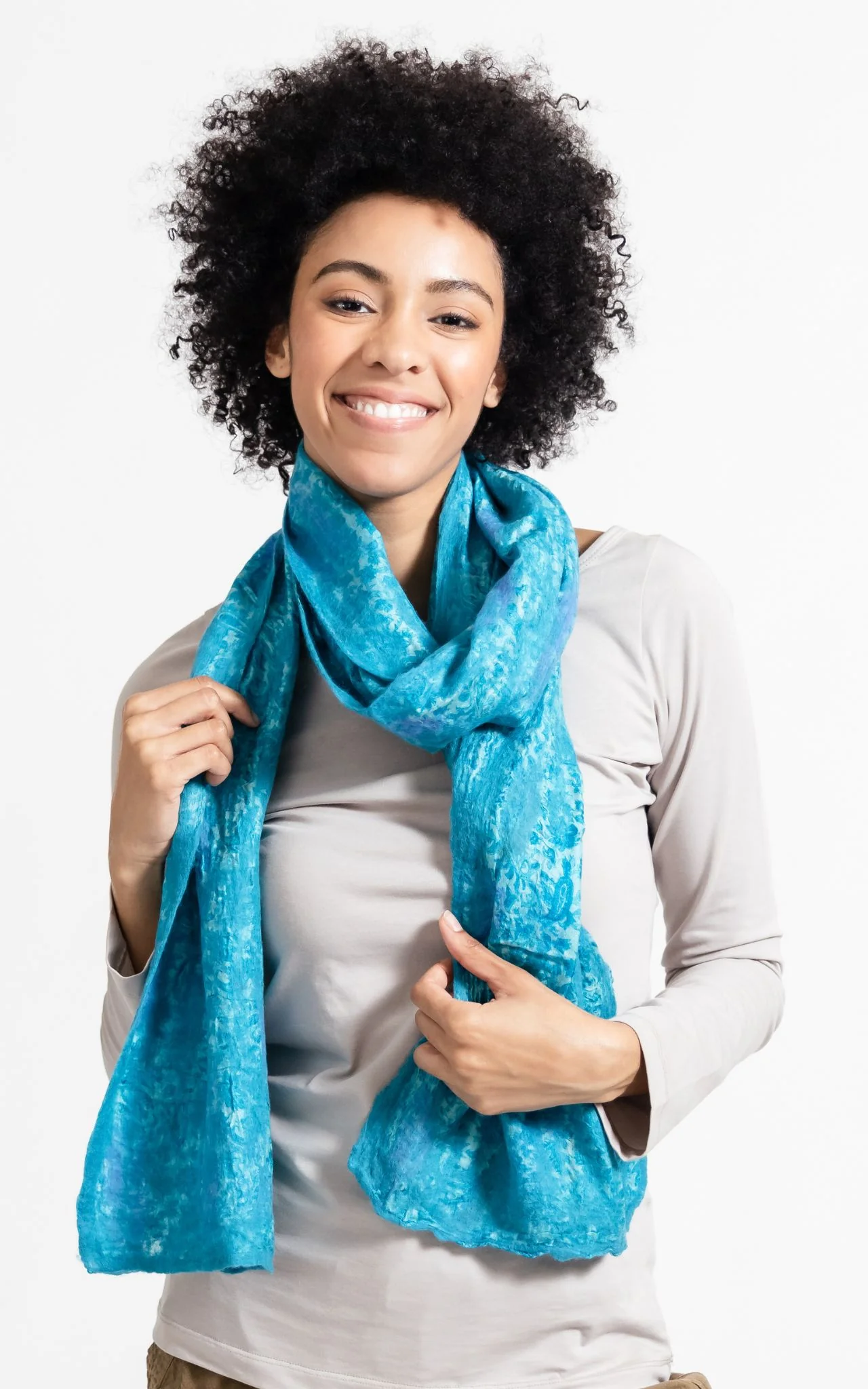 Felt + Silk Scarf - Image 16