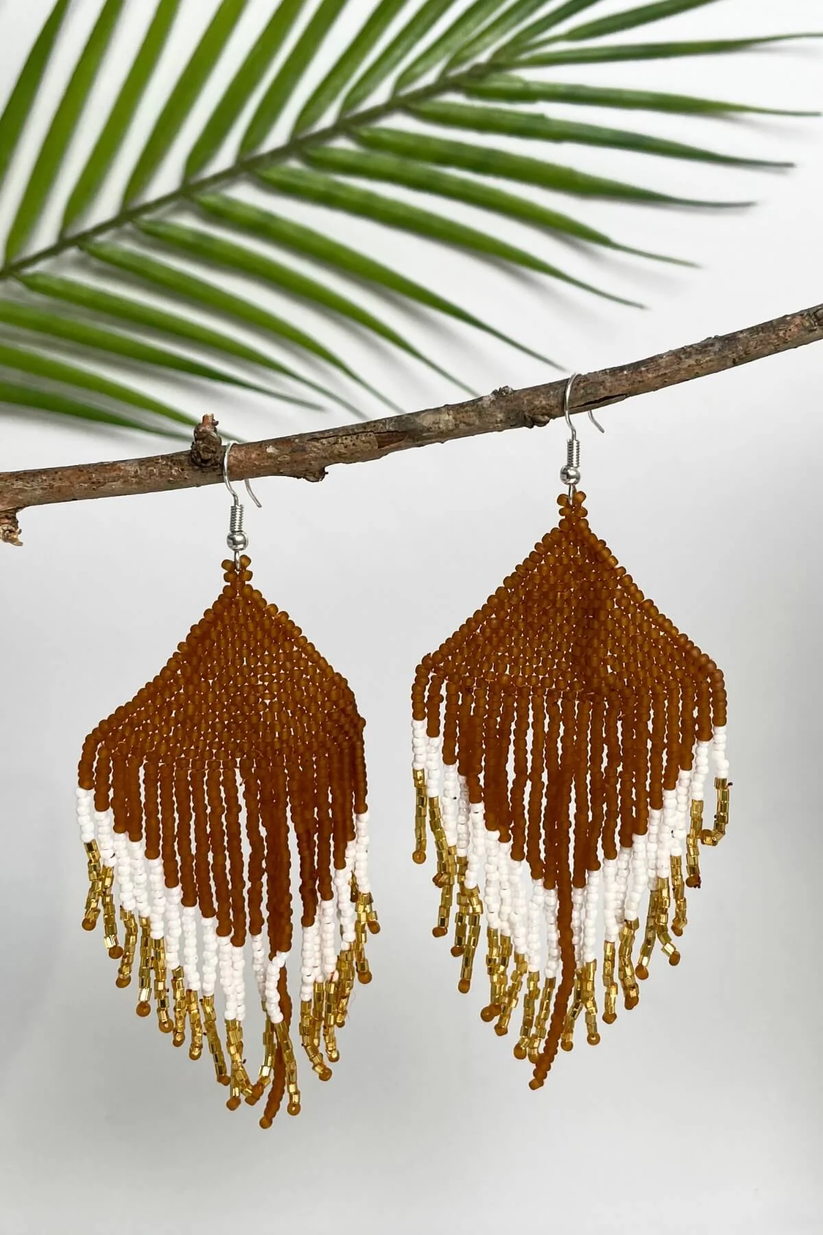 Beaded Earrings - Egyptian Gold