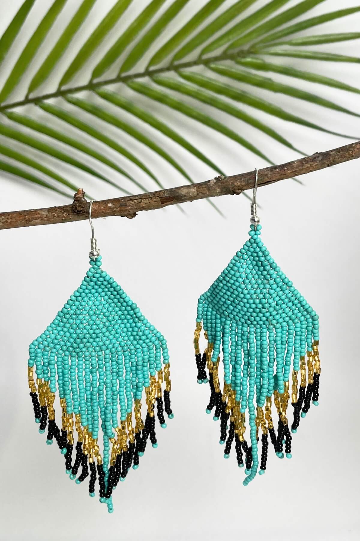Beaded Earrings - Maldives Blue
