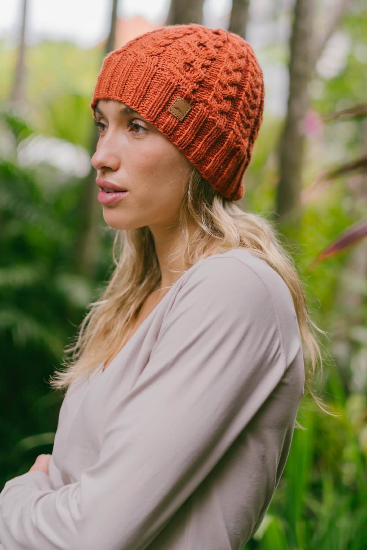 Cable Knit Beanie - Image 5