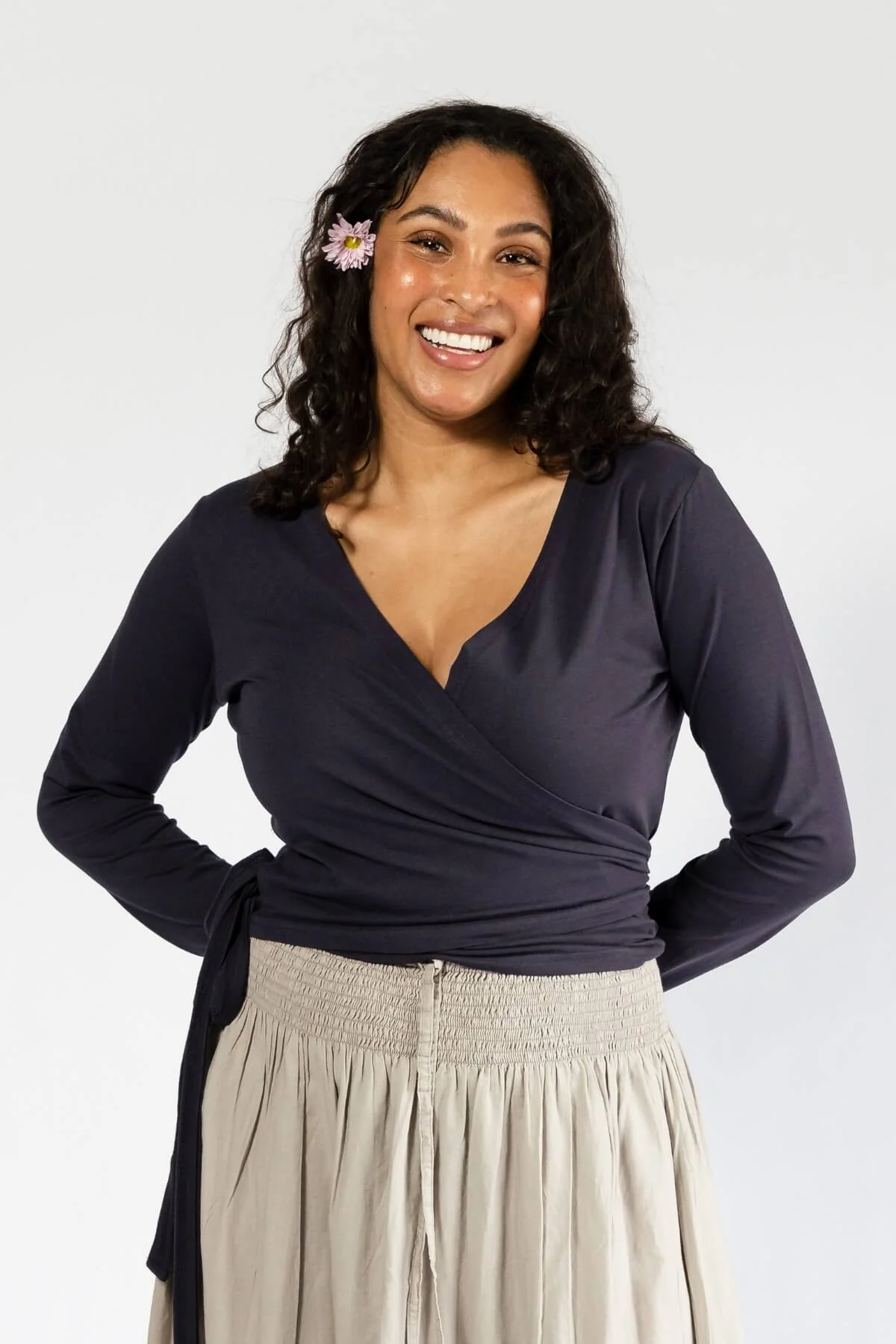 Organic Wrap Top - Long Sleeve - Image 9