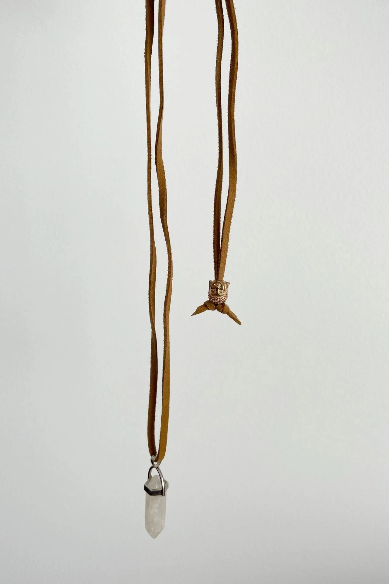 Suede Necklace - 'Crystal' - Image 3