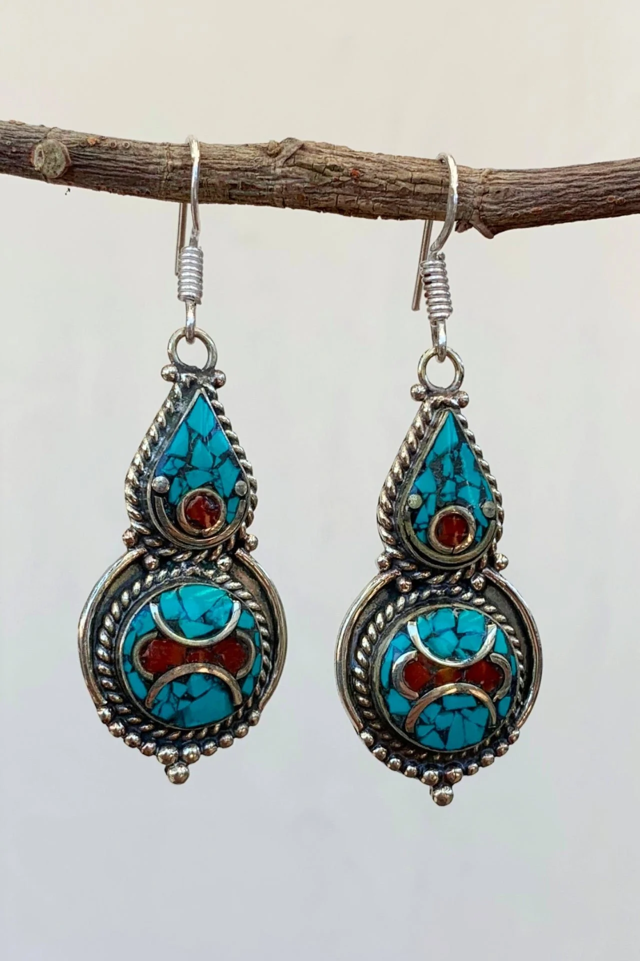 Tibetan Earrings - Chitra - Image 3