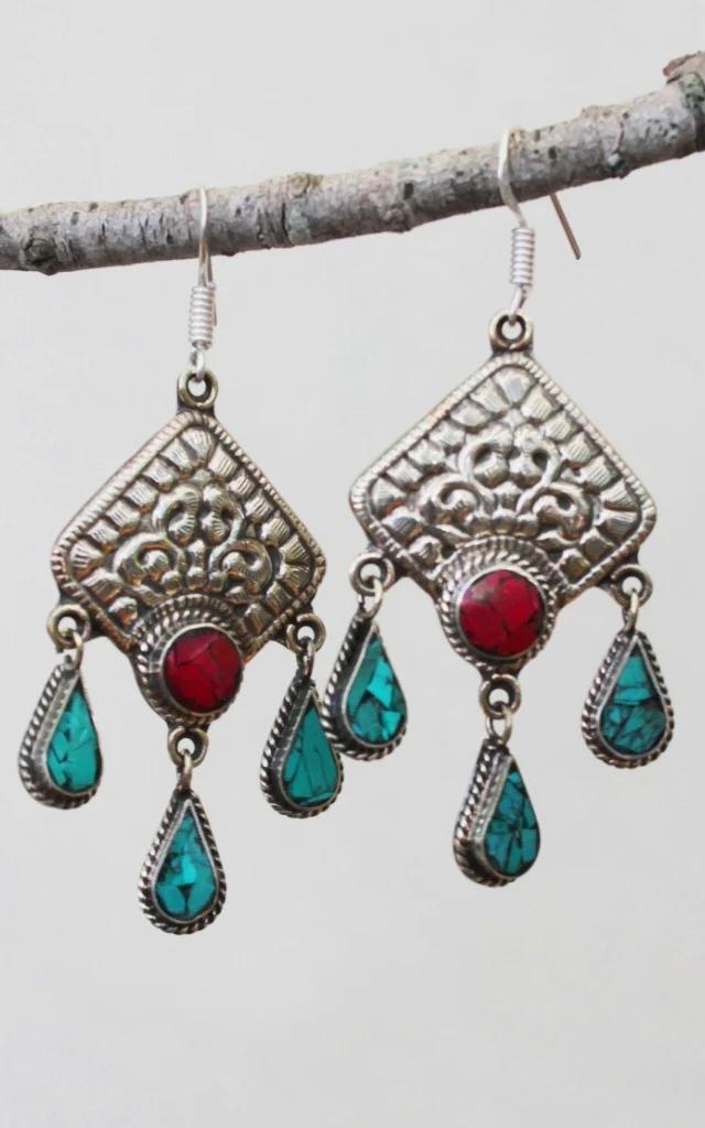 Tibetan Earrings - Sadhana - Image 2